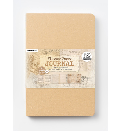 PRE-ORDER - Jenine's Mindful Art, Vintage Paper Journal, A4 - JMA-ES-JOUR33