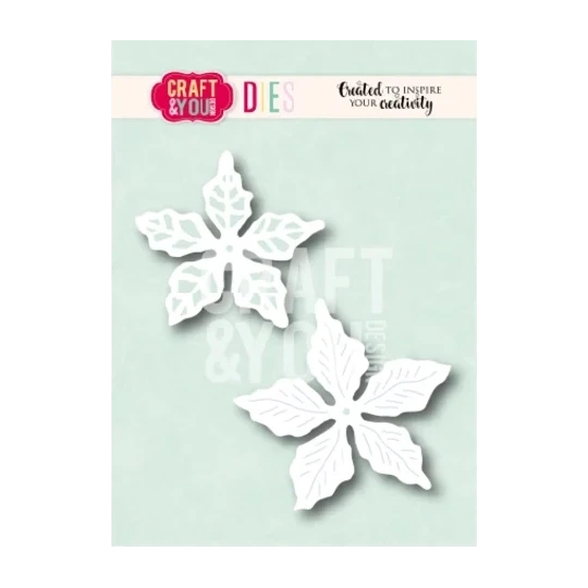Craft & You, Snijmal, Poinsettia 1 - CW428