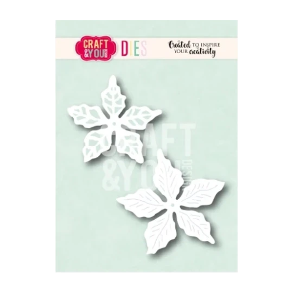 Craft & You, Snijmal, Poinsettia 1 - CW428
