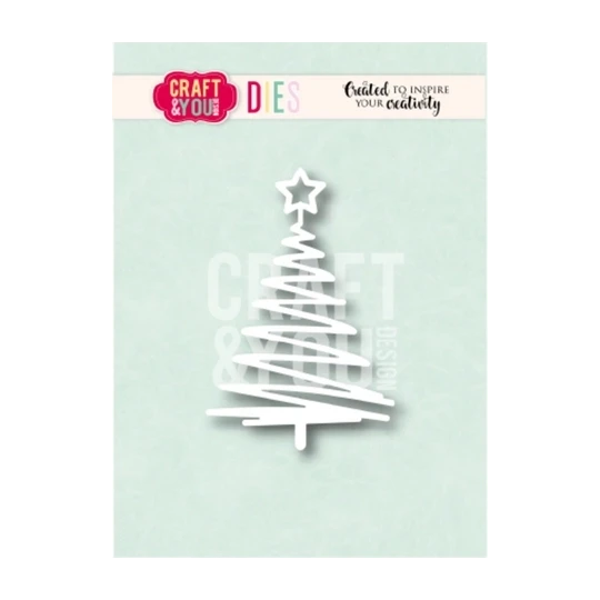 Craft & You, Snijmal, Christmas Tree Zig Zag - CW427