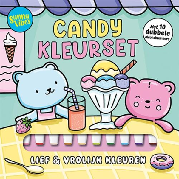 Sunny Vibes, Kleurboek, Candy (met 10 dubbele alcoholmarkers)