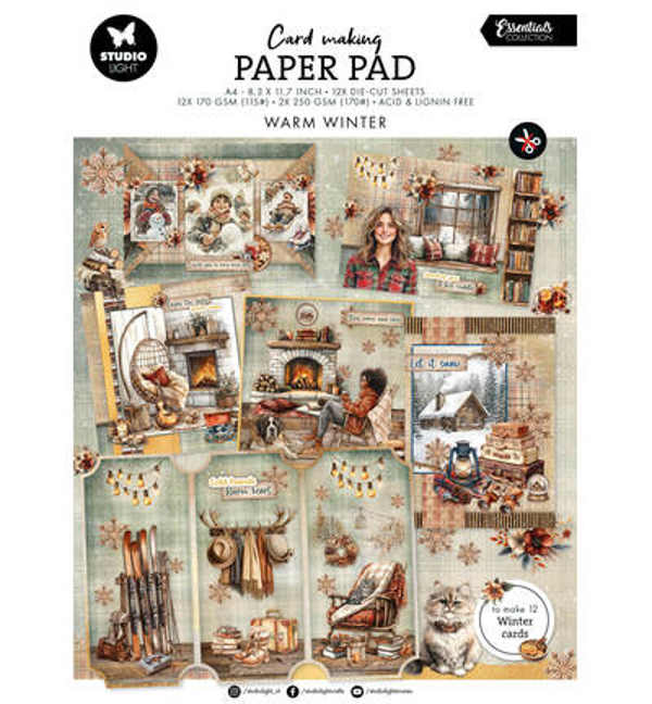 Studiolight, Cardmaking Paperpad, Warm Winter - SL-ES-CMP46
