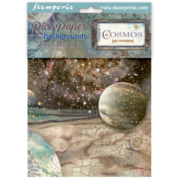 Stamperia, Rice Paper Backgrounds, Cosmos , A6 - DFSAK6060