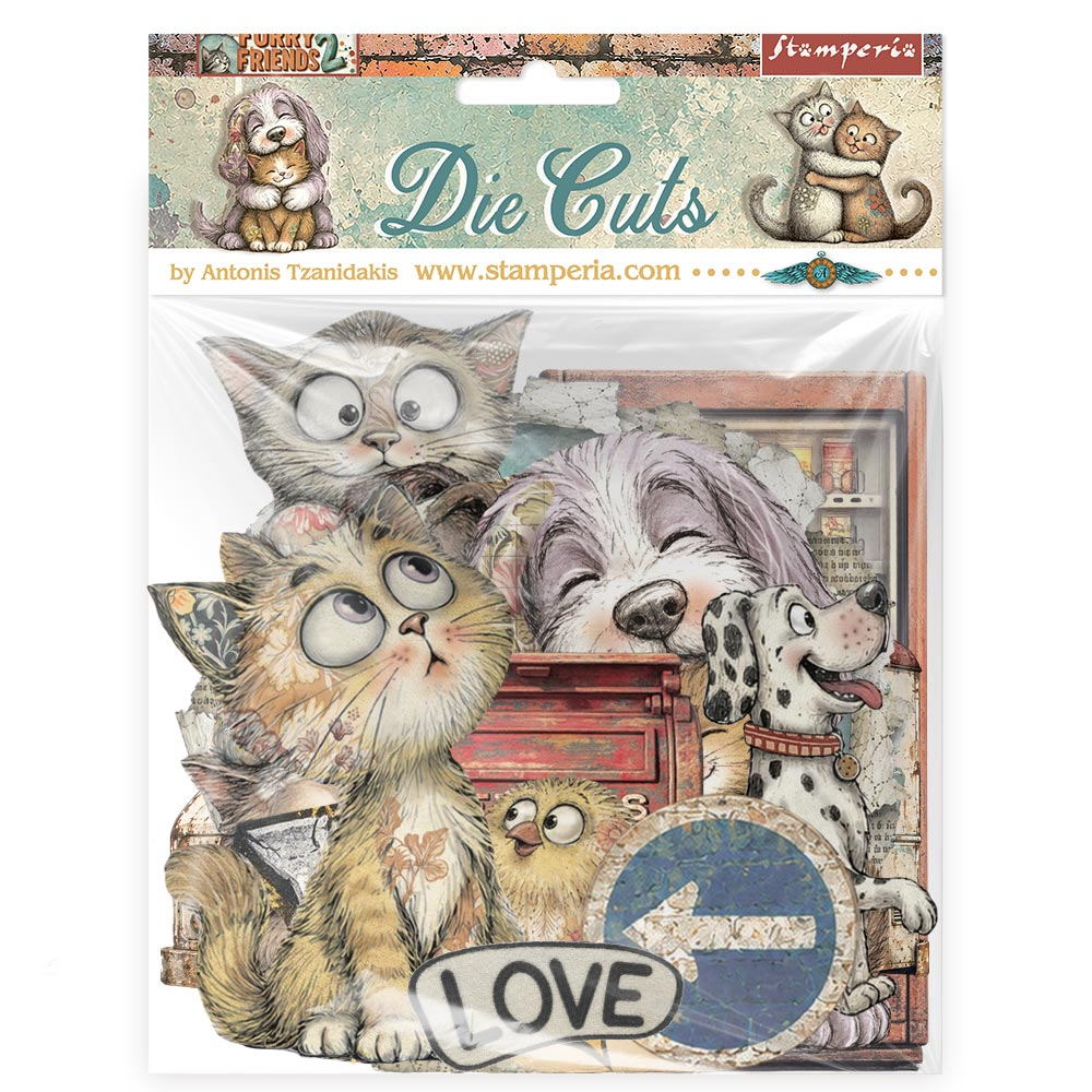 Stamperia, Die Cuts, Furry Friends 2 - DFLDC146