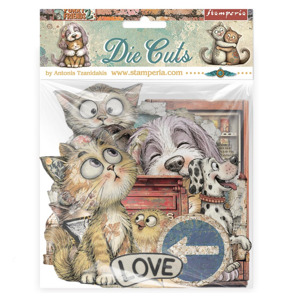 Stamperia, Die Cuts, Furry Friends 2 - DFLDC146