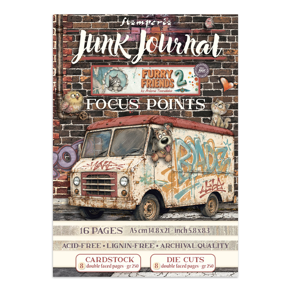 Stamperia, Junk Journal Book, Focus Points, Furry Friends 2 - SBJKS12