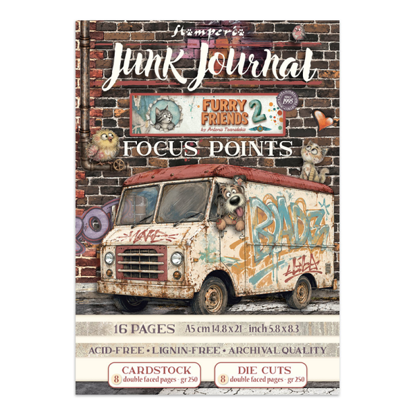 Stamperia, Junk Journal Book, Focus Points, Furry Friends 2 - SBJKS12
