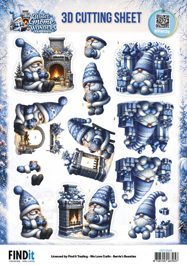 Berrie's Beauties, 3D Knipvel, Winter Gnome Wonders, Winter Comforts - CD12545