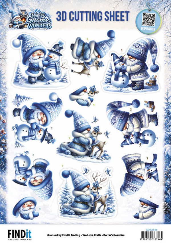 Berrie's Beauties, 3D Knipvel, Winter Gnome Wonders, Frosty Friends - CD12546
