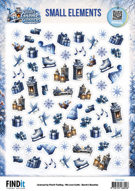 Berrie's Beauties, 3D Knipvel, Winter Gnome Wonders, Small Elements - CD12550