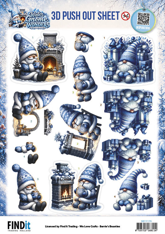 Berrie's Beauties, 3D Push-Out, Winter Gnome Wonders, Winter Comforts - SB11175