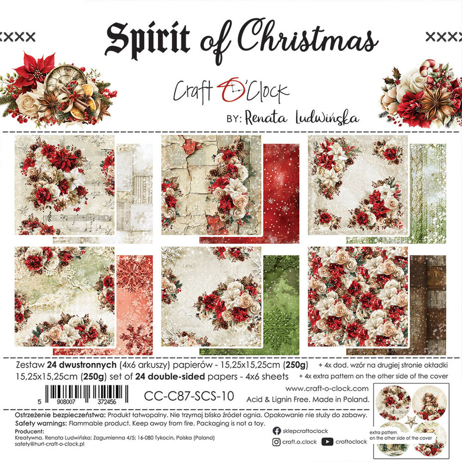 Craft O'Clock, Paperpad, Spirit of Christmas, 6x6 inch - CC-C87-SCS-10