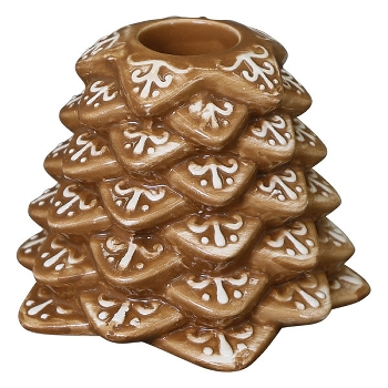 Kaarsenhouder, Kerstboom, Gingerbread, 9,4 x 7,3 cm