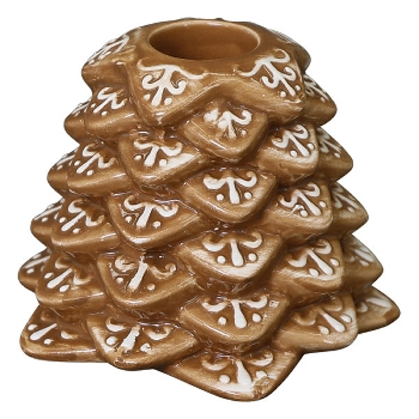 Kaarsenhouder, Kerstboom, Gingerbread, 9,4 x 7,3 cm