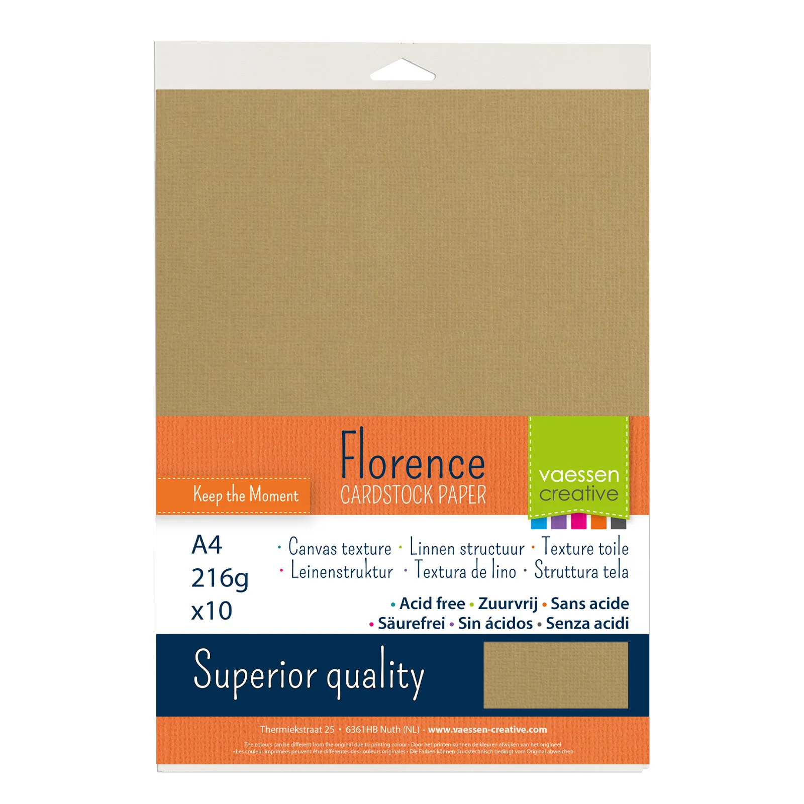 Florence, Cardstock, Peanut, Textuur, A4 formaat - 2928-088A4
