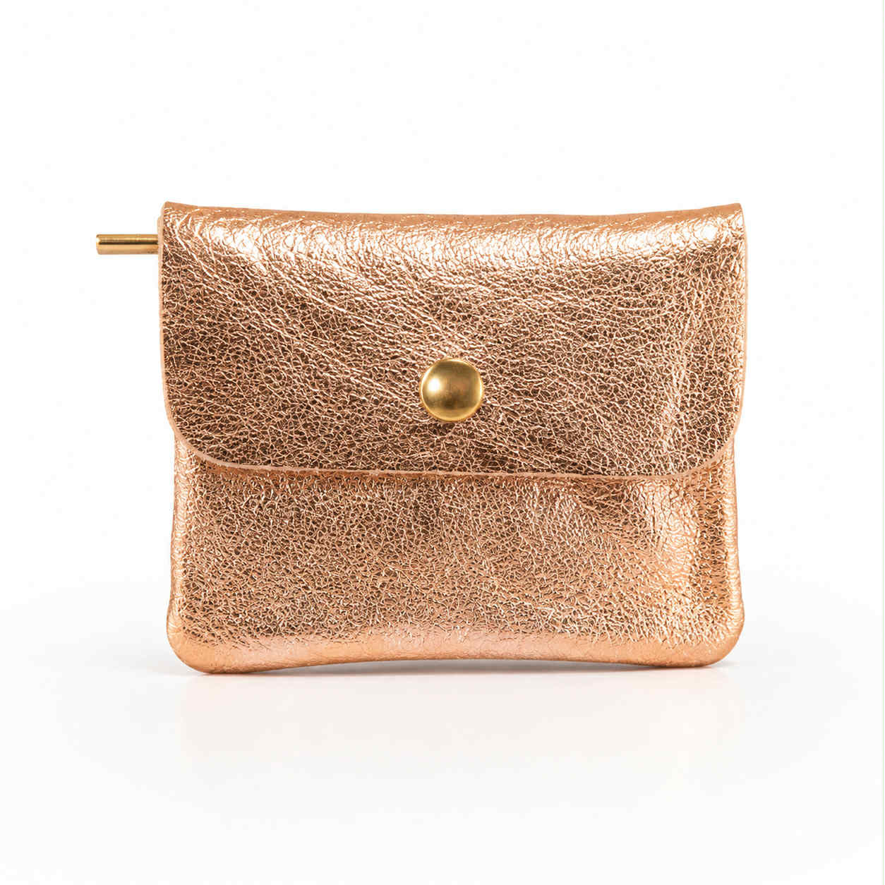 Portemonneetje Metallic, Klein, Rosé