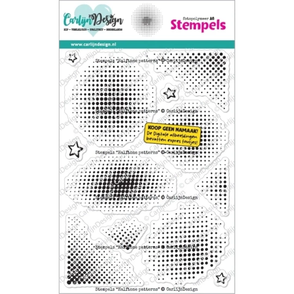 CarlijnDesign, Clear Stamp, Halftone Patterns - CDST-0185