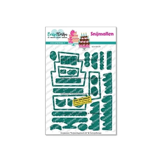 CarlijnDesign, Snijmal, Verjaardagstaart XL - CDSN-0214