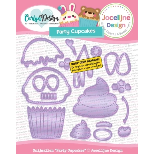 CarlijnDesign, Snijmal, Jocelijne Design, Party Cupcakes - CDJD-0091
