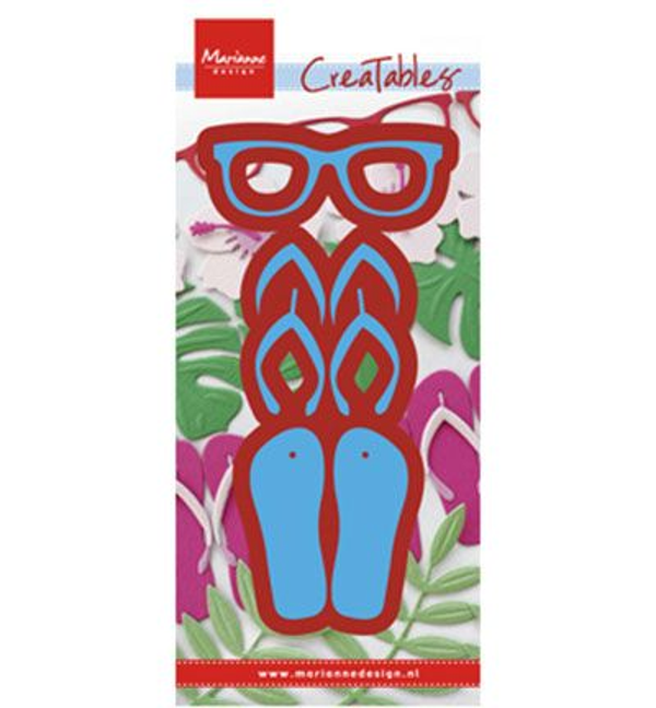 PRE-ORDER - Marianne Design, Creatable, Flip Flops & Sun Glasses - LR0477