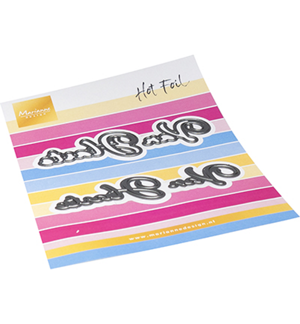 PRE-ORDER - Marianne Design, Hot Foil, Van Harte - CR1681