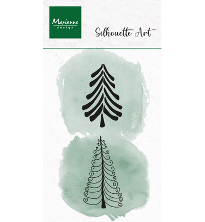 PRE-ORDER - Marianne Design, Clear Stamp, Silhouette Art, Jolly Trees - CS1201