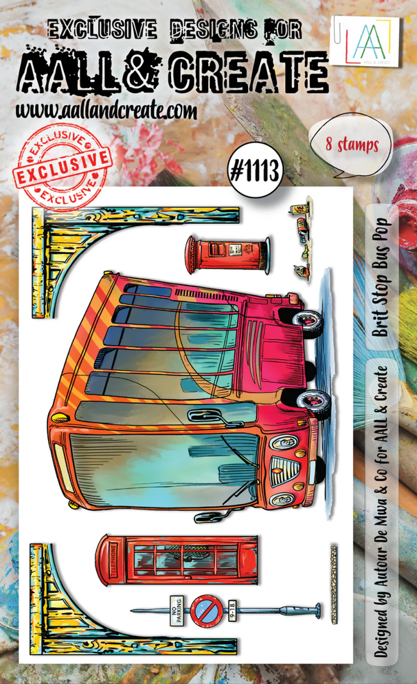 AALL & Create, Clear Stamp, Brit Stop Bus Pop - AALL-TP-1113