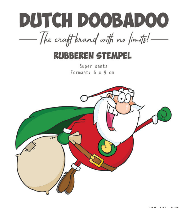 Dutch Doobadoo, Rubber Stamp, Super Santa  - 497.004.013