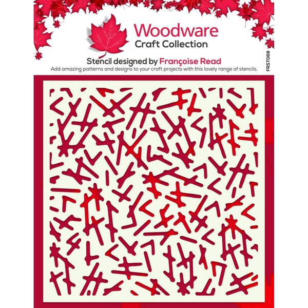 Woodware, Mask Stencil, Dashed - FRST068