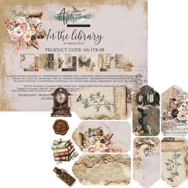 Alchemy of Art, Paperpad, In the Library, 20 x 20 cm - AA-ITB-08