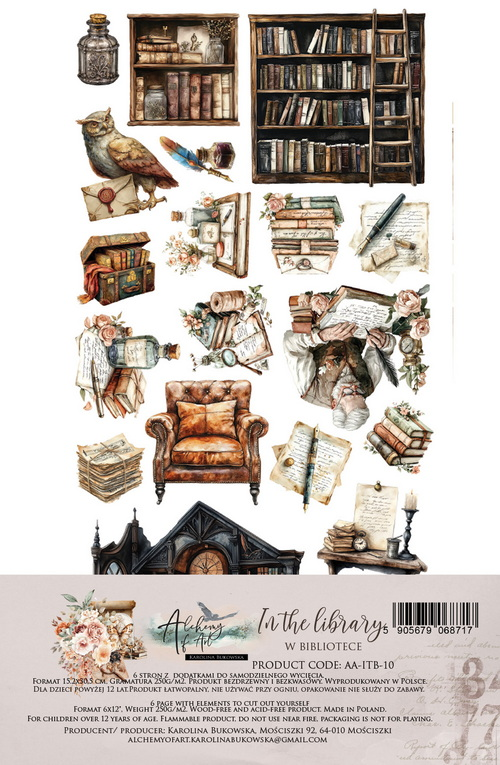 Alchemy of Art, Paperpad, In the Library, 15 x 30 cm - AA-ITB-10