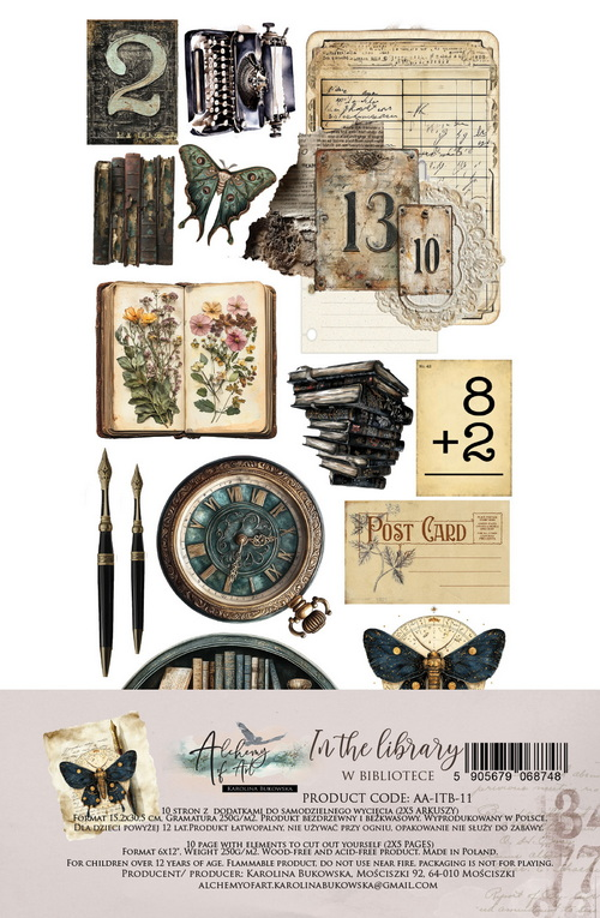 Alchemy of Art, Paperpad, In the Library, Set, 15 x 30 cm - AA-ITB-11