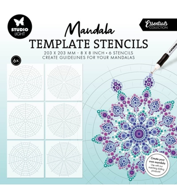 Studiolight, Essentials, Mandala Template Stencils - SL-ES-MASK399