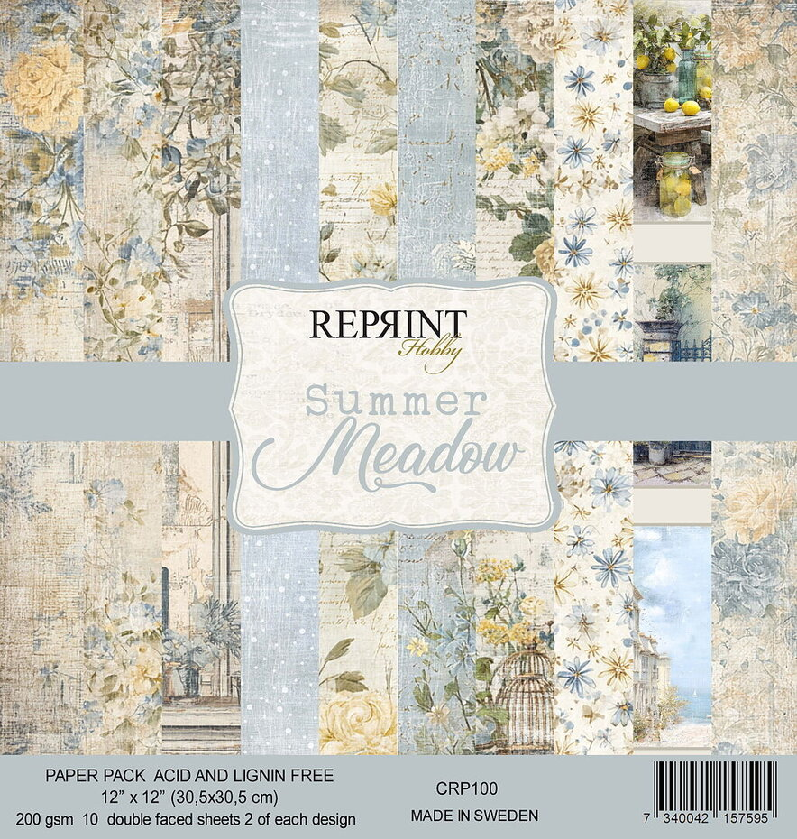 Reprint, Paperpad, Summer Meadow, 12x12 inch - CRP100