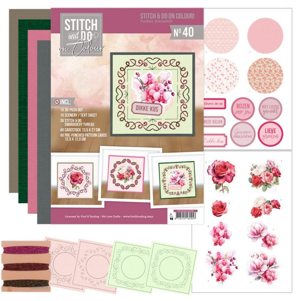Stitch and Do On Colour 40, Floral Elegance - STDOOC10040