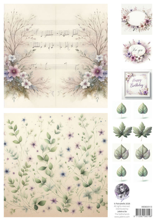 Fairybells, Combi Knipvel voor Pop-Up en Decoupage, Lila C - 99038/013