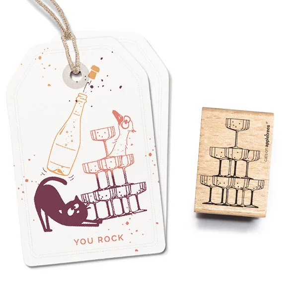 Cats on Appletrees, Stempel, Champagne Fontein - 28240