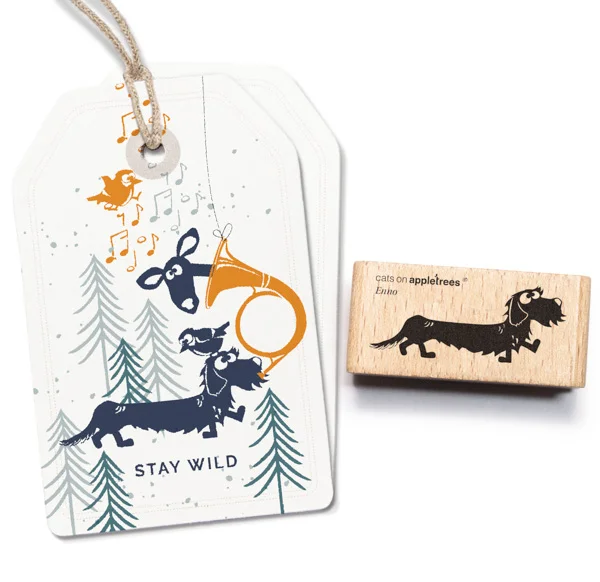 Cats on Appletrees, Stempel, Rennende Teckel Enno - 27758