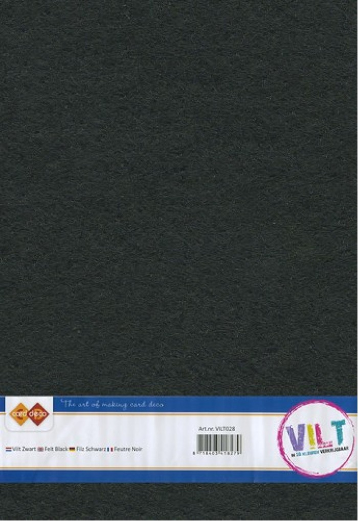 Card Deco, Vilt, Zwart