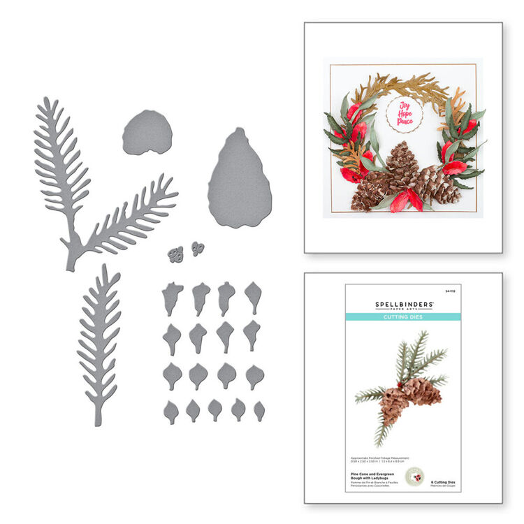 Spellbinders, Etched Dies, Pine Cone and Evergreen Bough- S4-1112