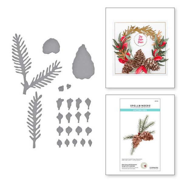 Spellbinders, Etched Dies, Pine Cone and Evergreen Bough- S4-1112