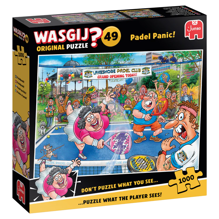 Wasgij, Puzzel, Original, Paniek op de Padelbaan, 1000 stukjes