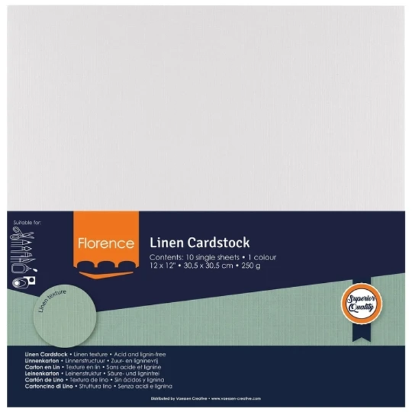 Vaessen Creative, Florence, Linnenkarton, Ivoor, 30,5 x 30,5 cm - 2822-102
