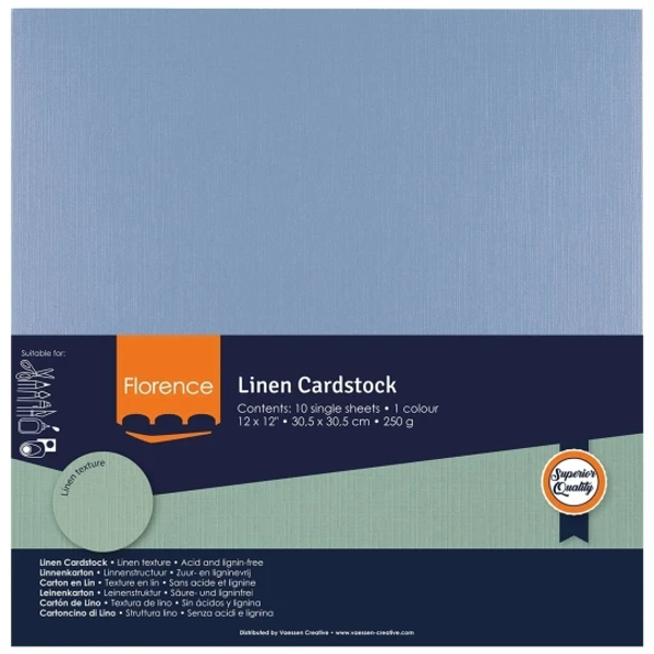 Vaessen Creative, Florence, Linnenkarton, Steel, 30,5 x 30,5 cm - 2822-052