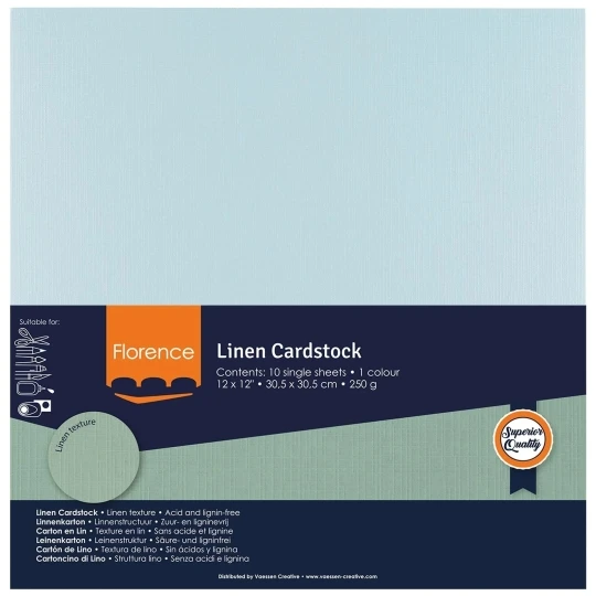 Vaessen Creative, Florence, Linnenkarton, Glacier, 30,5 x 30,5 cm - 2822-046