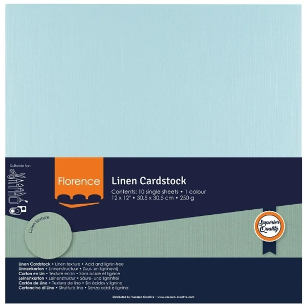 Vaessen Creative, Florence, Linnenkarton, Ocean, 30,5 x 30,5 cm - 2822-045