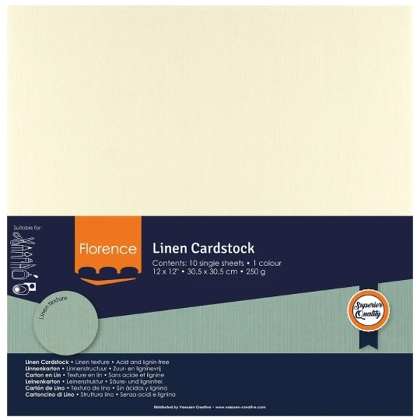 Vaessen Creative, Florence, Linnenkarton, Raffia , 30,5 x 30,5 cm - 2822-002