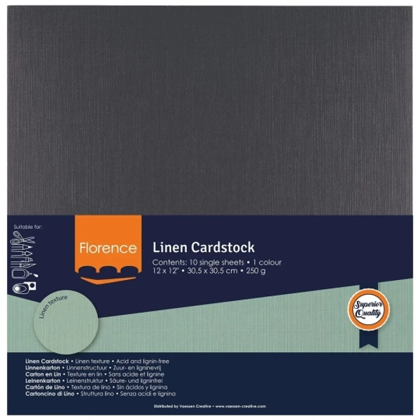Vaessen Creative, Florence, Linnenkarton, Black, 30,5 x 30,5 cm - 2822-096