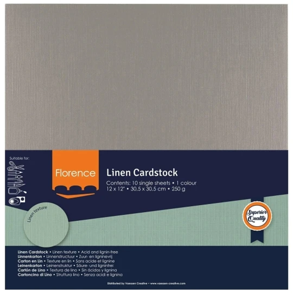 Vaessen Creative, Florence, Linnenkarton, Concrete, 30,5 x 30,5 cm - 2822-087