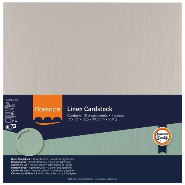 Vaessen Creative, Florence, Linnenkarton, Rhino, 30,5 x 30,5 cm - 2822-085